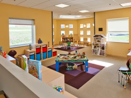 The visiting room inside the Iowa Correctional Institution for Women