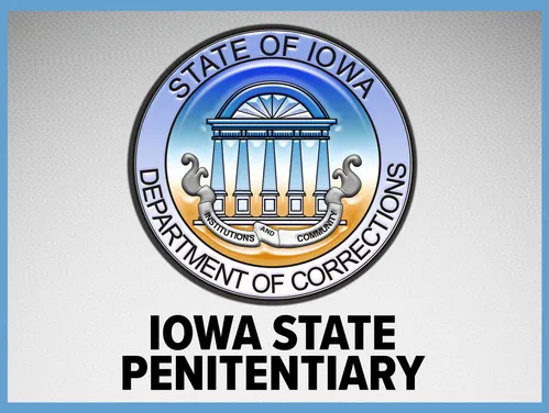 Official DOC seal above the words Iowa State Penitentiary
