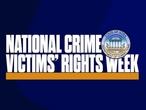 Official DOC seal next to the words National Crime Victims' Rights Week