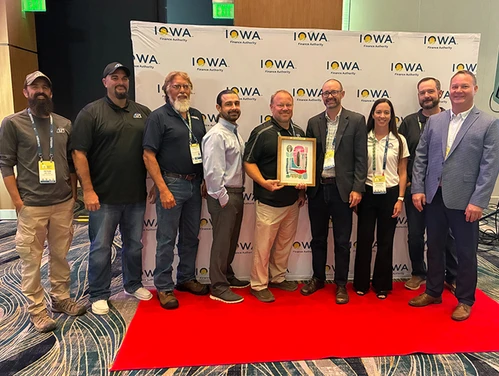 The Homes for Iowa team at the award banquet