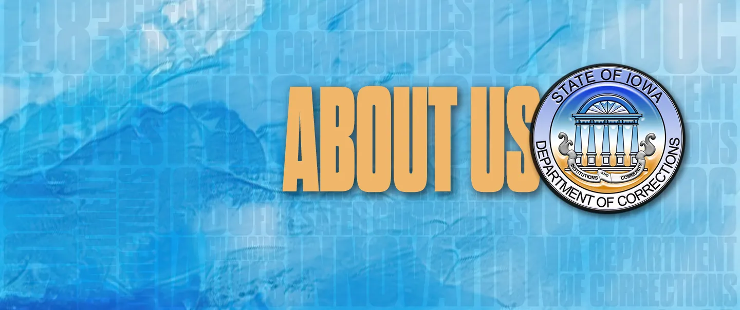 Official DOC seal next to the words About Us