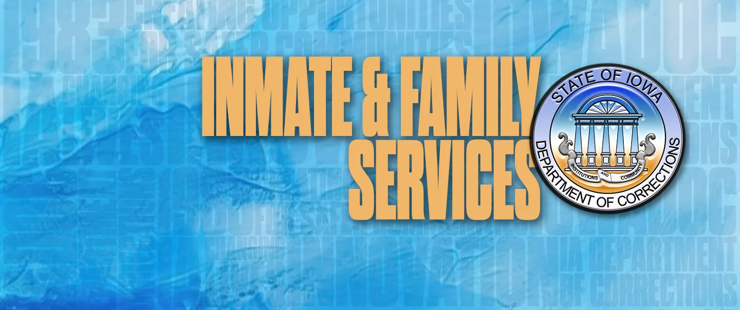 Official DOC seal next to the words Inmate & Family Services